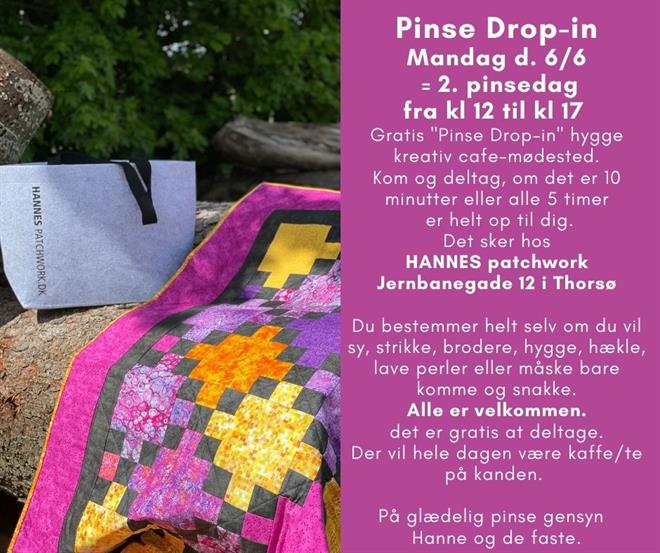 Pinse Drop in - mandag den 6. juni fra kl 12-17